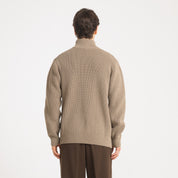 CARDIGAN BOTTONI TRECCIA -11633|Colore:Tortora