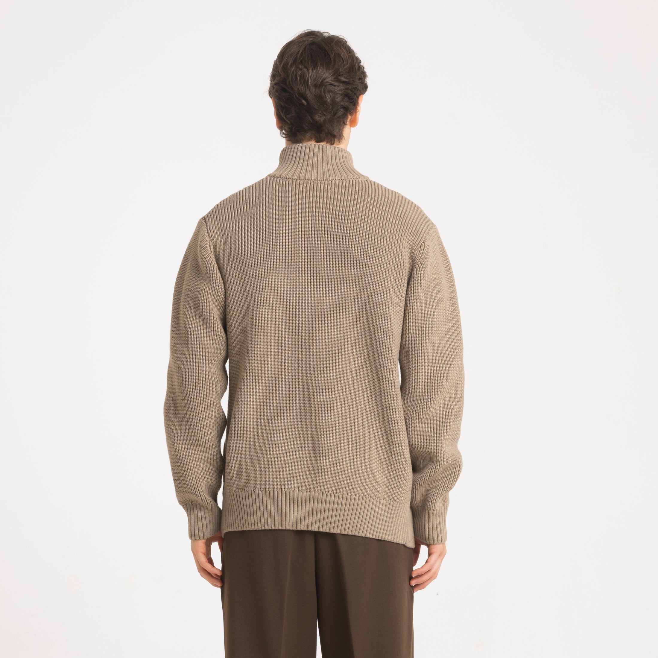 CARDIGAN BOTTONI TRECCIA -11633|Colore:Tortora