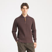 MEZZA ZIP COLLO CAMIONER-11603|Colore:Moro