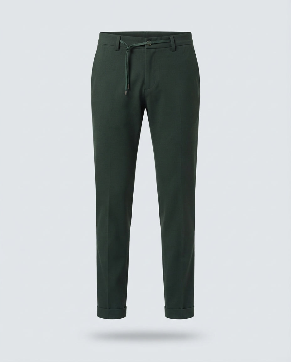 PANT MILANO MEZZO ELASTICO-11462|Colore:Verde