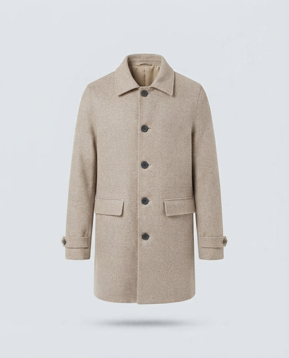 TRENCH IN PANNO-11456|Colore:Beige