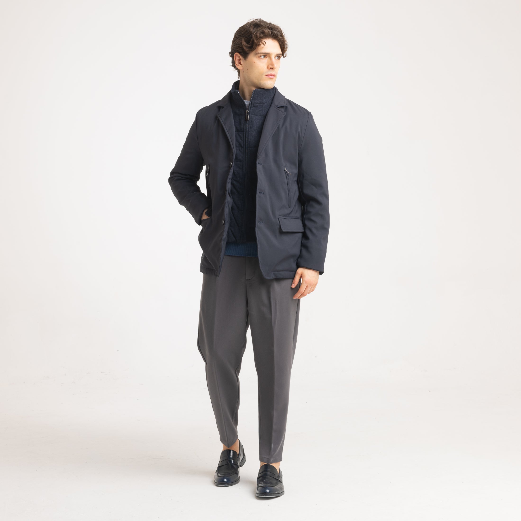 GIUBBOTTO GIACCA CON PETTORINA-11454|Colore:Blu