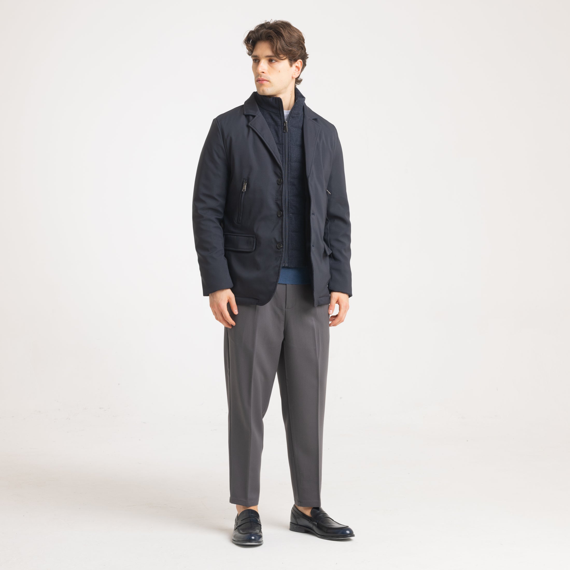 GIUBBOTTO GIACCA CON PETTORINA-11454|Colore:Blu