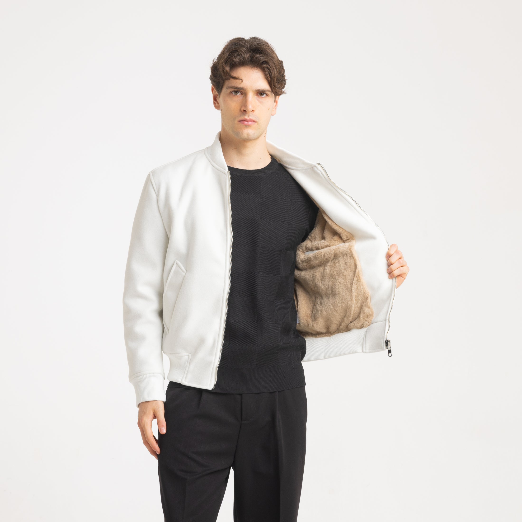 BOMBER TEDDY-11448|Colore:Panna