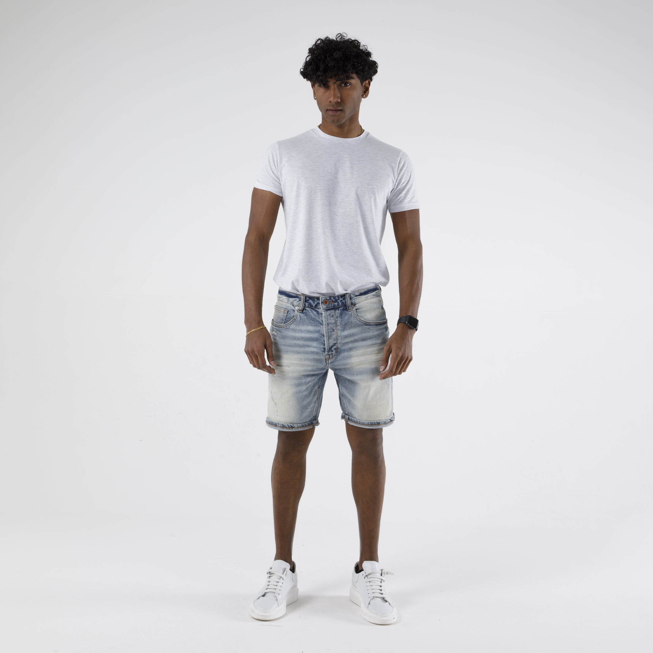 BERMUDA JEANS USED SLIM-11092