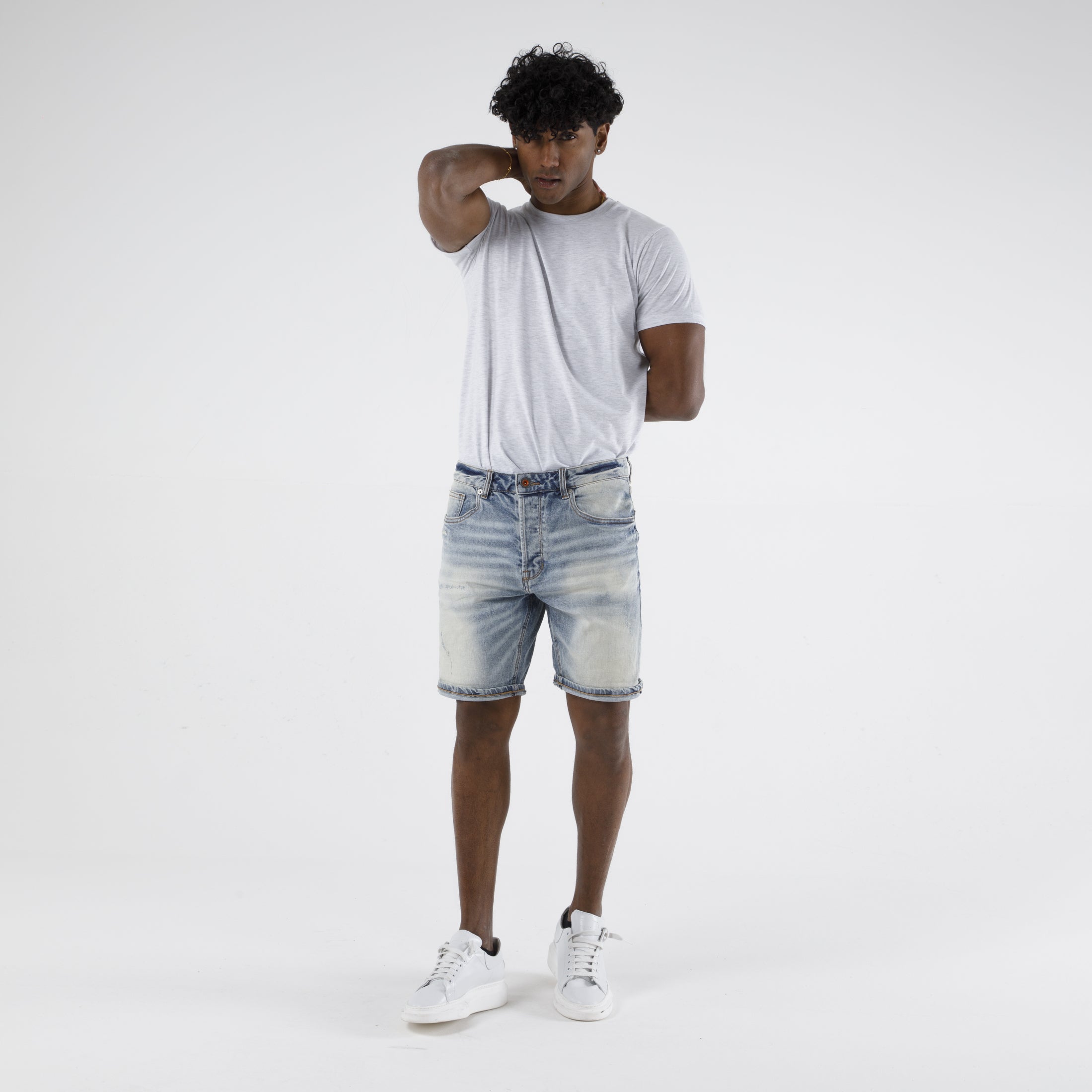 BERMUDA JEANS USED SLIM-11092