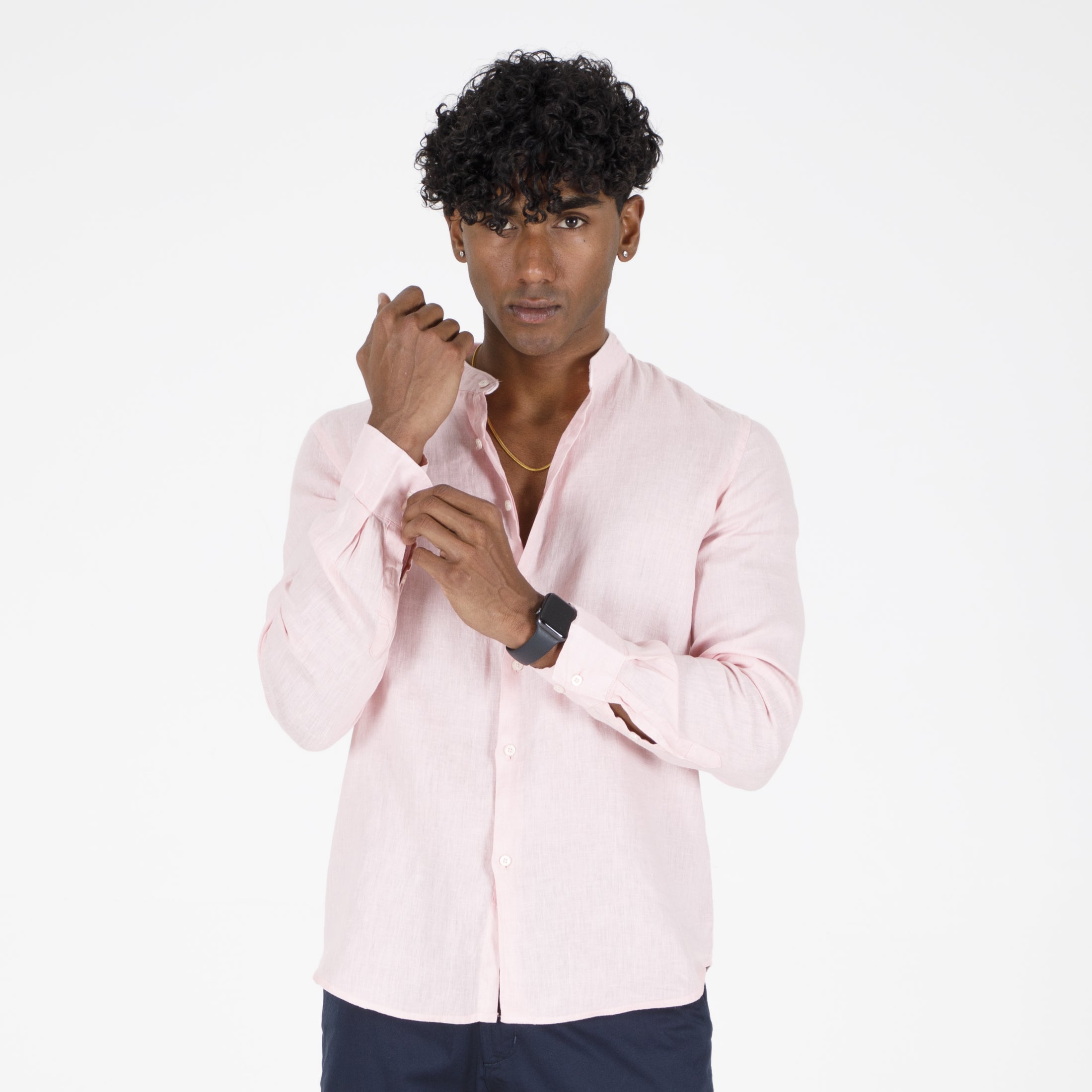 CAMICIA 100% LINO COREANA-10708