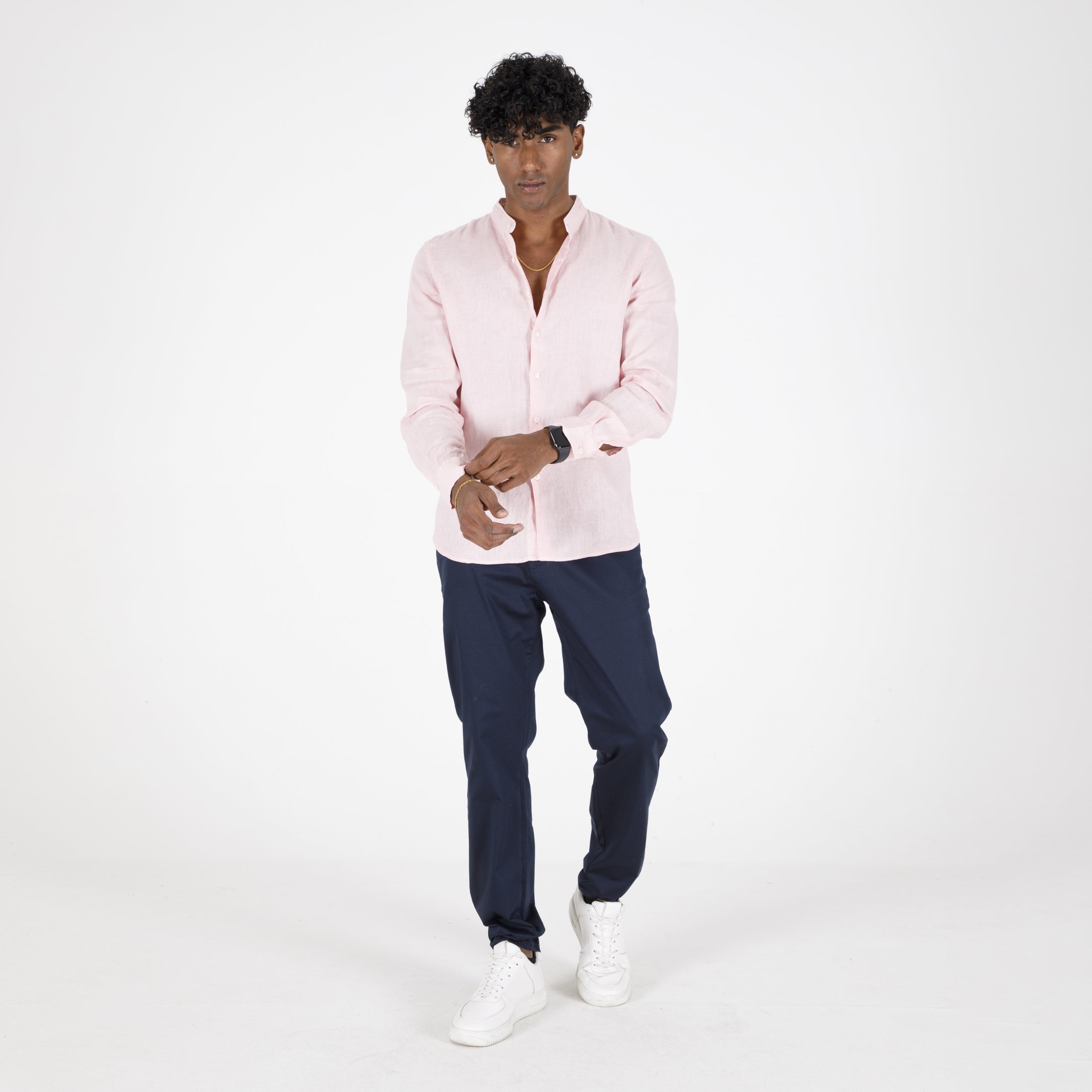 CAMICIA 100% LINO COREANA-10708