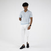 SCOLLO V IN LINO 100%  11059