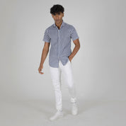 CAMICIA RIGATA MEZZA MANICA- 11138
