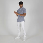 CAMICIA RIGATA MEZZA MANICA- 11138