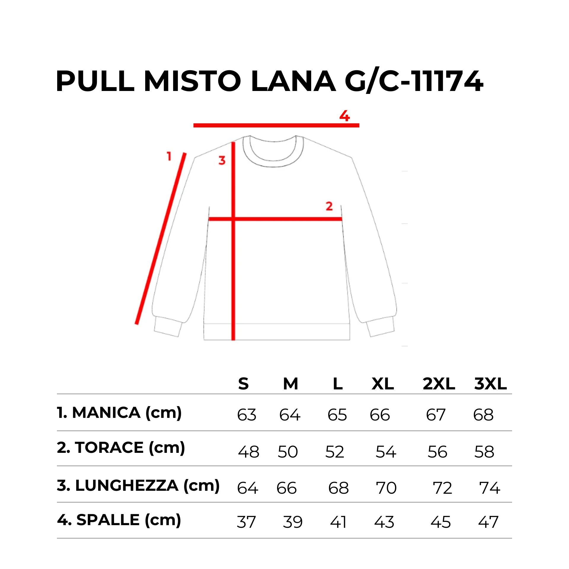 PULLOVER GIROCOLLO MISTO LANA-11174