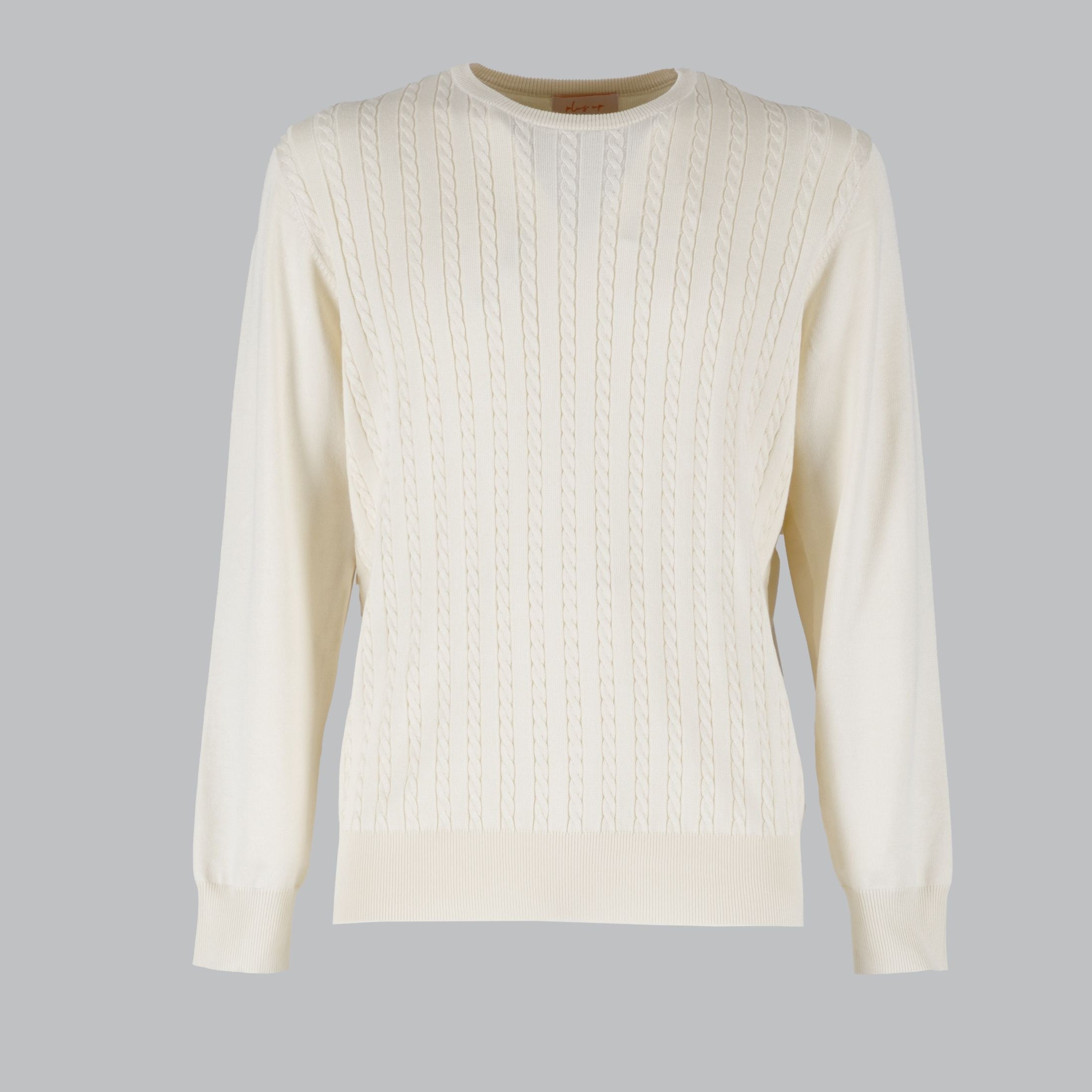 PULLOVER GIROCOLLO RICAMO TRECCIA-11286