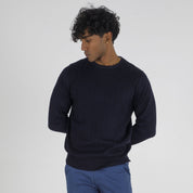 PULLOVER GIROCOLLO RICAMO TRECCIA-11286