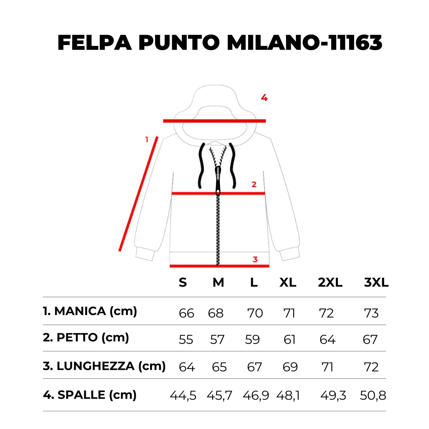 FELPA ZIP PUNTO MILANO-11163