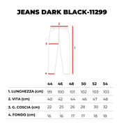 JEANS SLIM DARK BLACK- 11299