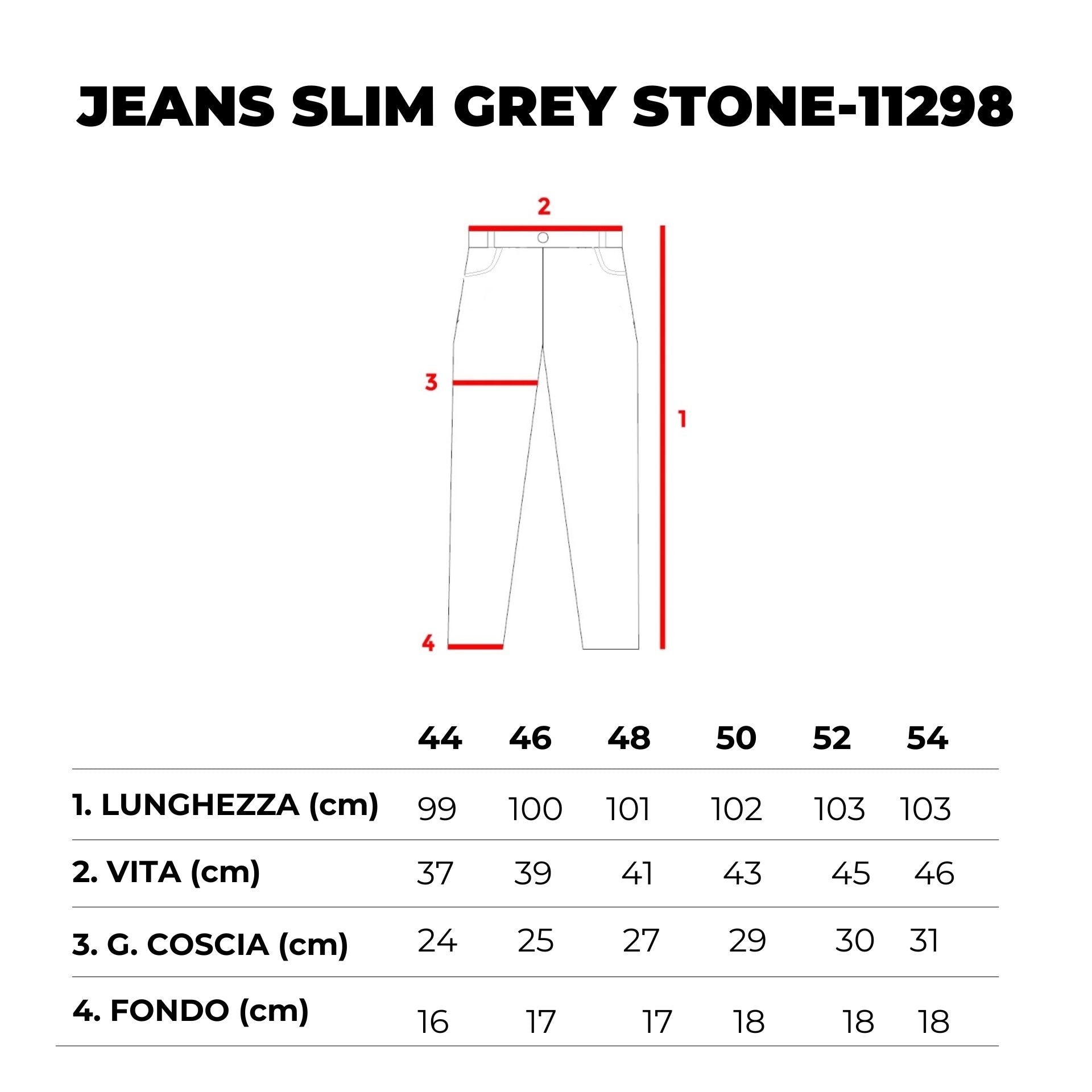 JEANS SLIM GREY STONE- 11298