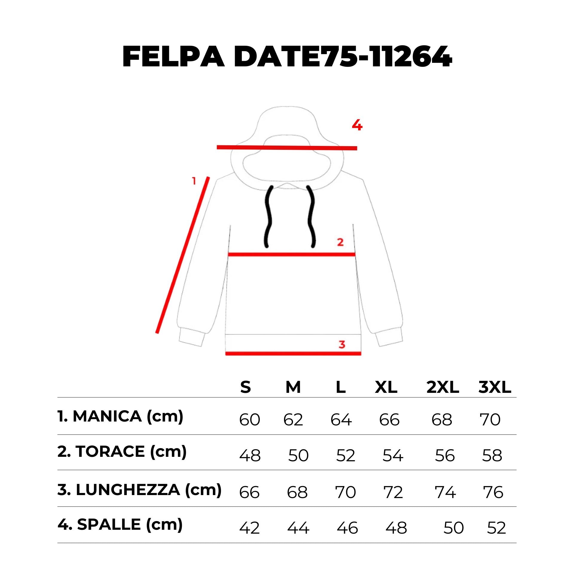 FELPA CAPPUCCIO DATE 75-11264