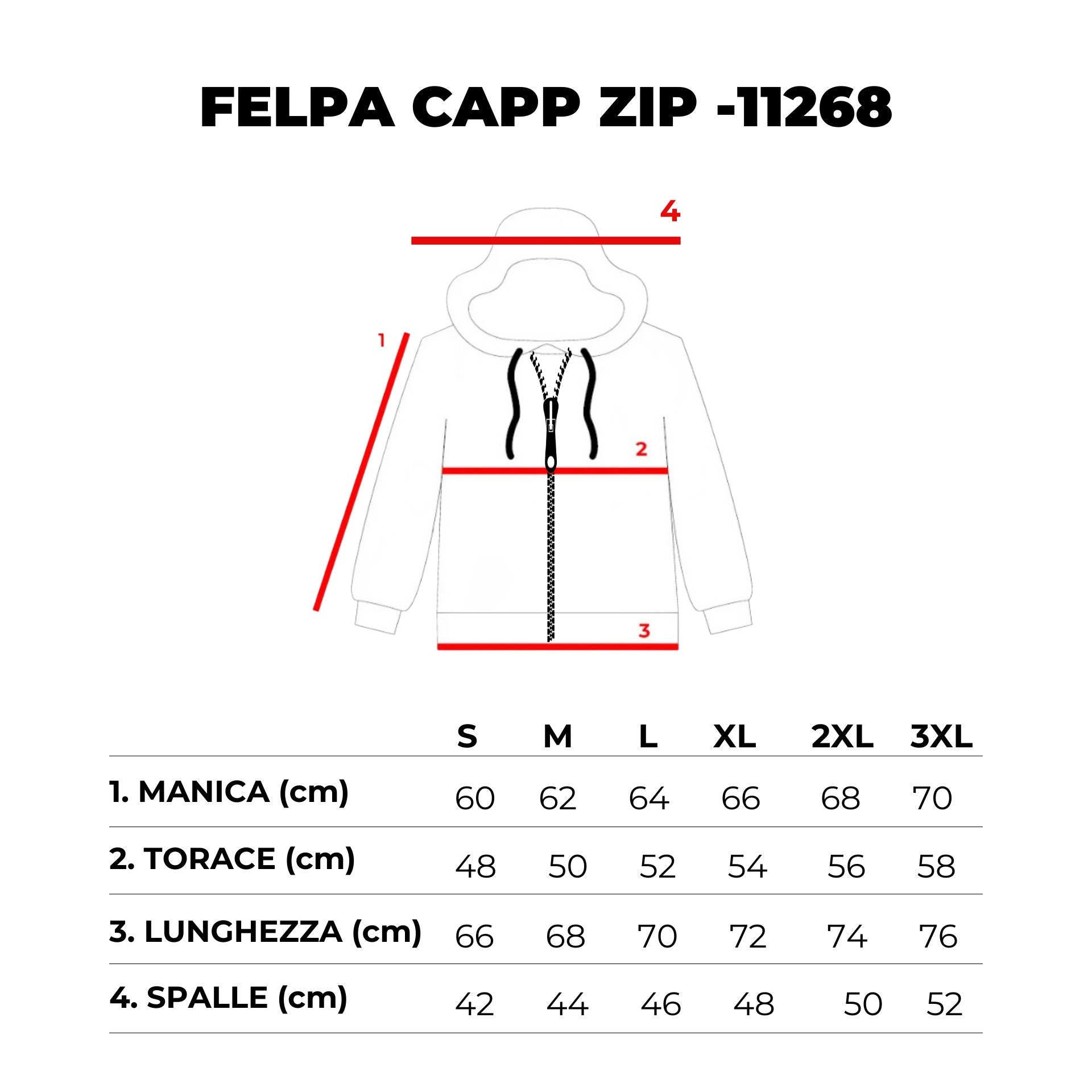 FELPA CAPPUCCIO ZIP HQ-11268