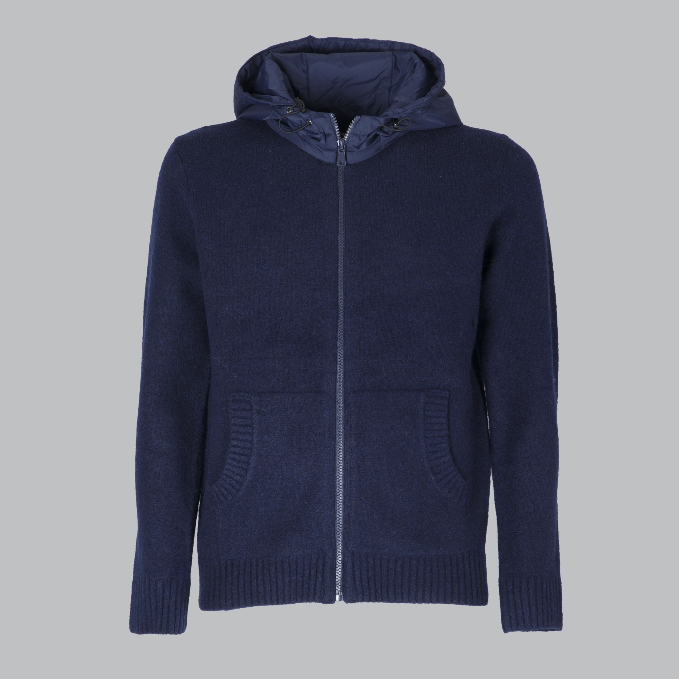 CARDIGAN ZIP CON CAPPUCCIO TECNICO-11379