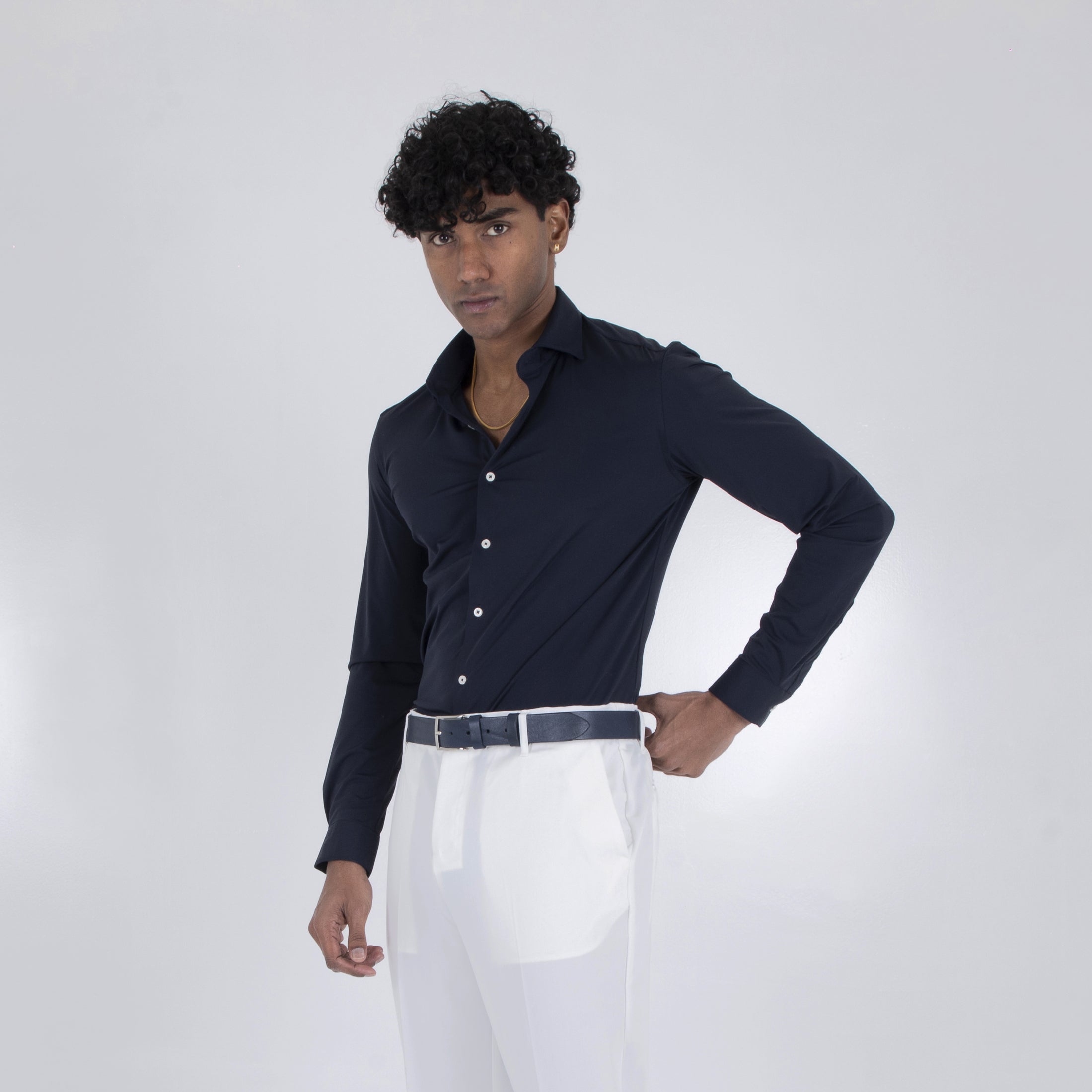CAMICIA TECNICA NO STIRO - 11318|Colore:Blu