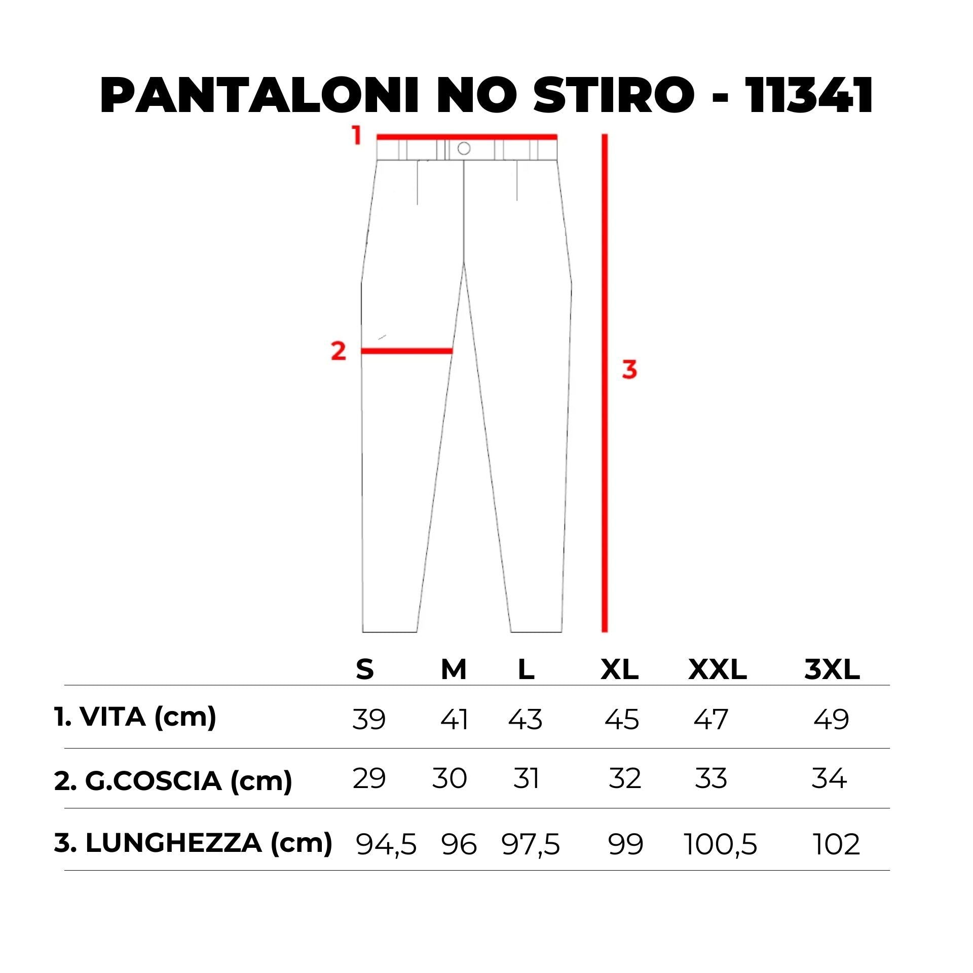 PANTALONE TECNICO NO STIRO -11341