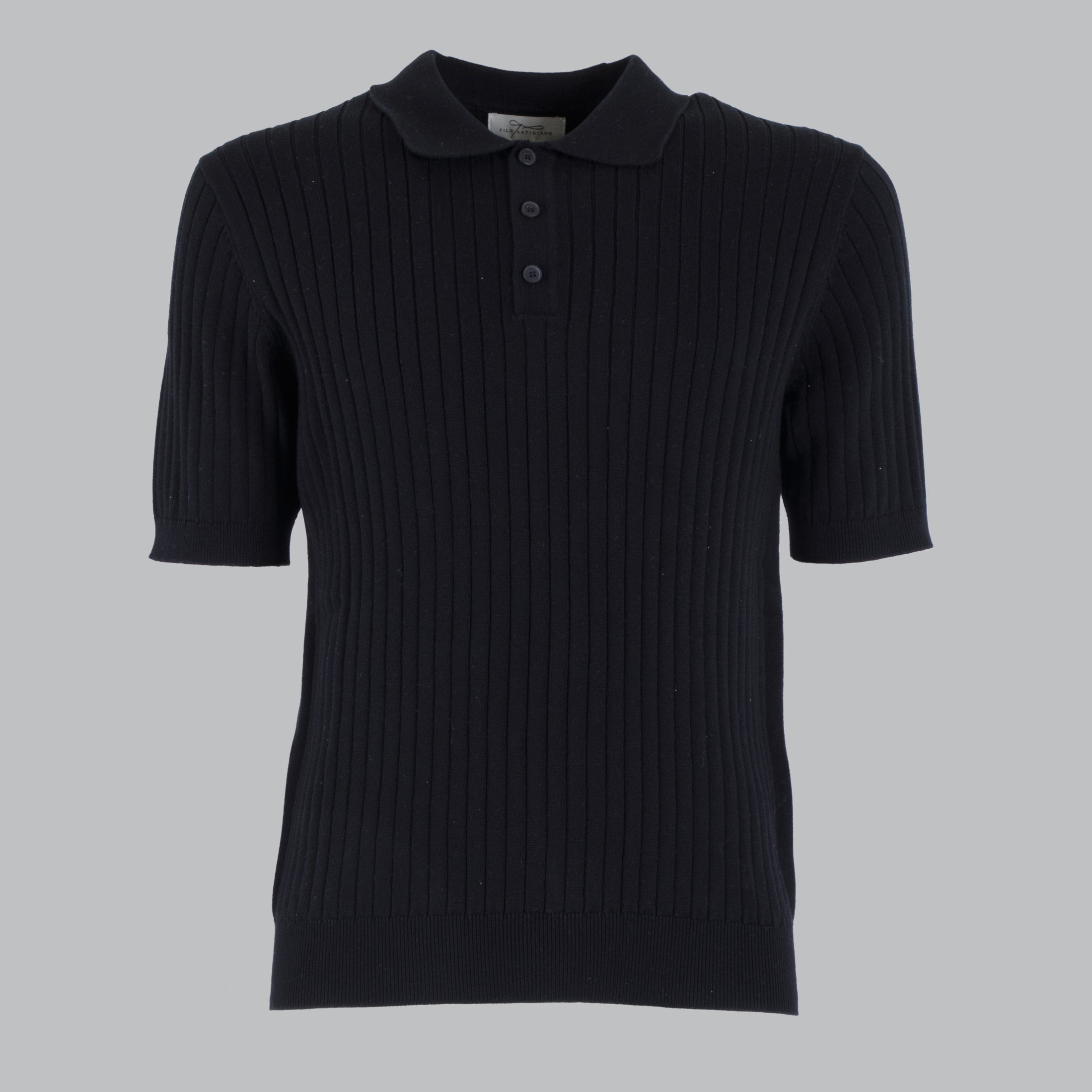 POLO IN CREPE DI COTONE A COSTINA - 11329