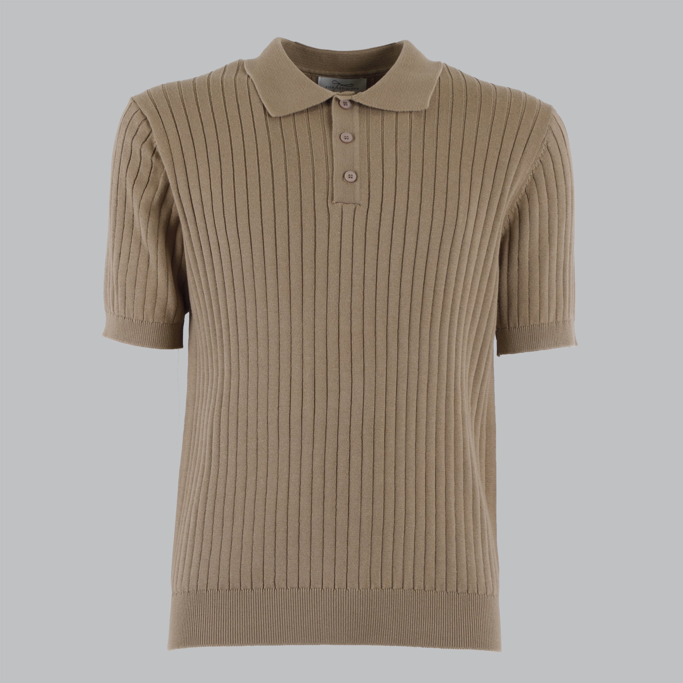 POLO IN CREPE DI COTONE A COSTINA - 11329