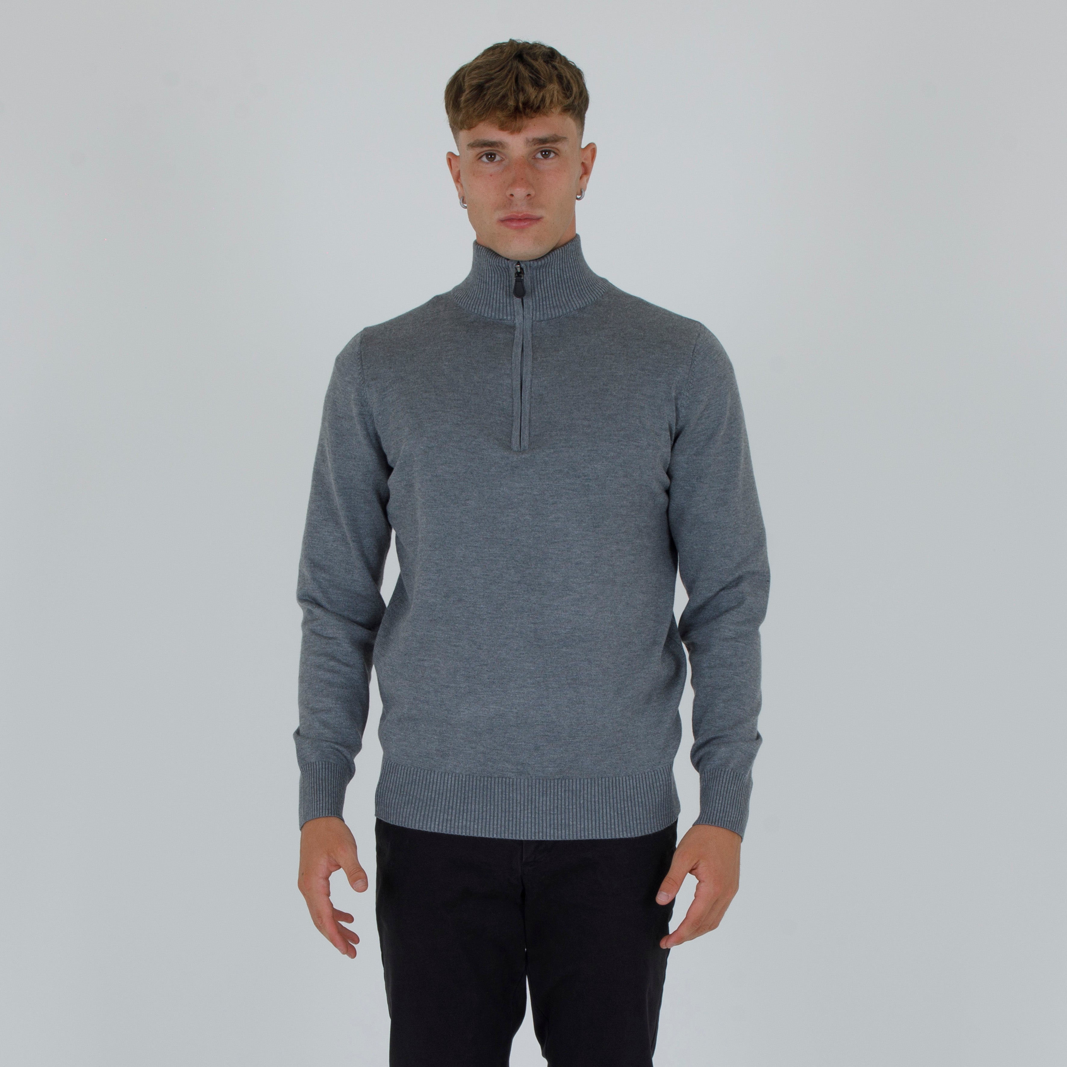 PULL DOPPIO FILO MEZZA ZIP-11436