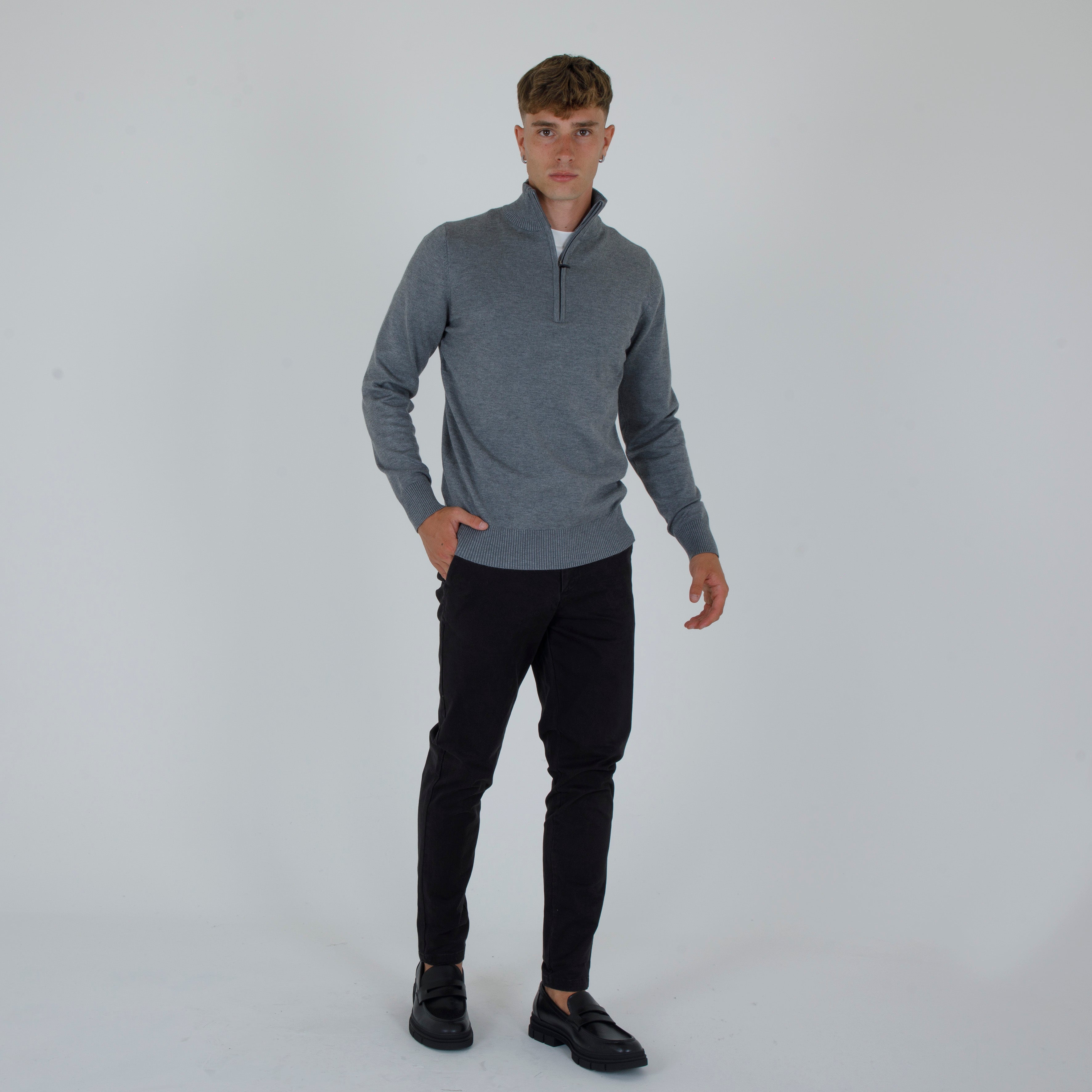 PULL DOPPIO FILO MEZZA ZIP-11436