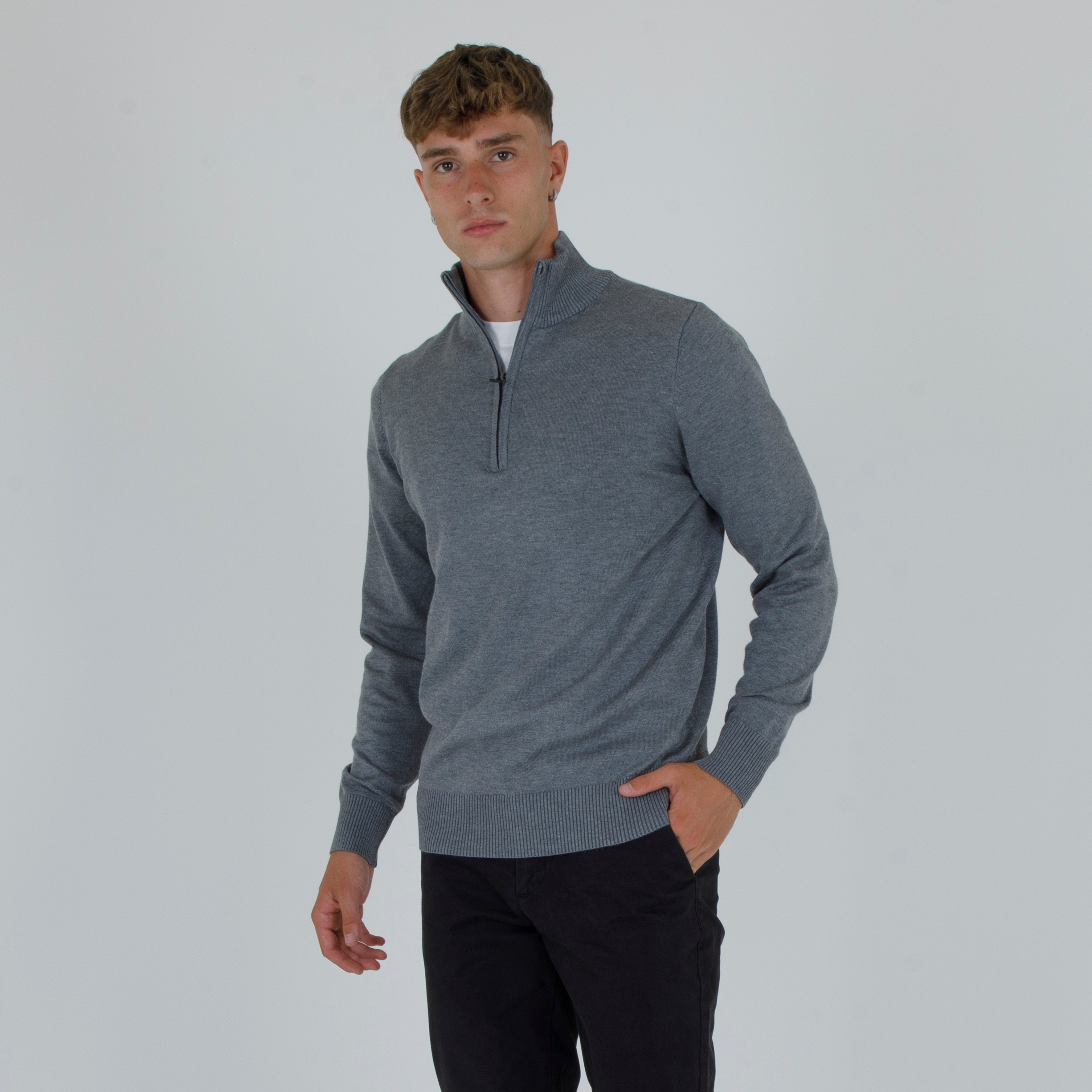 PULL DOPPIO FILO MEZZA ZIP-11436
