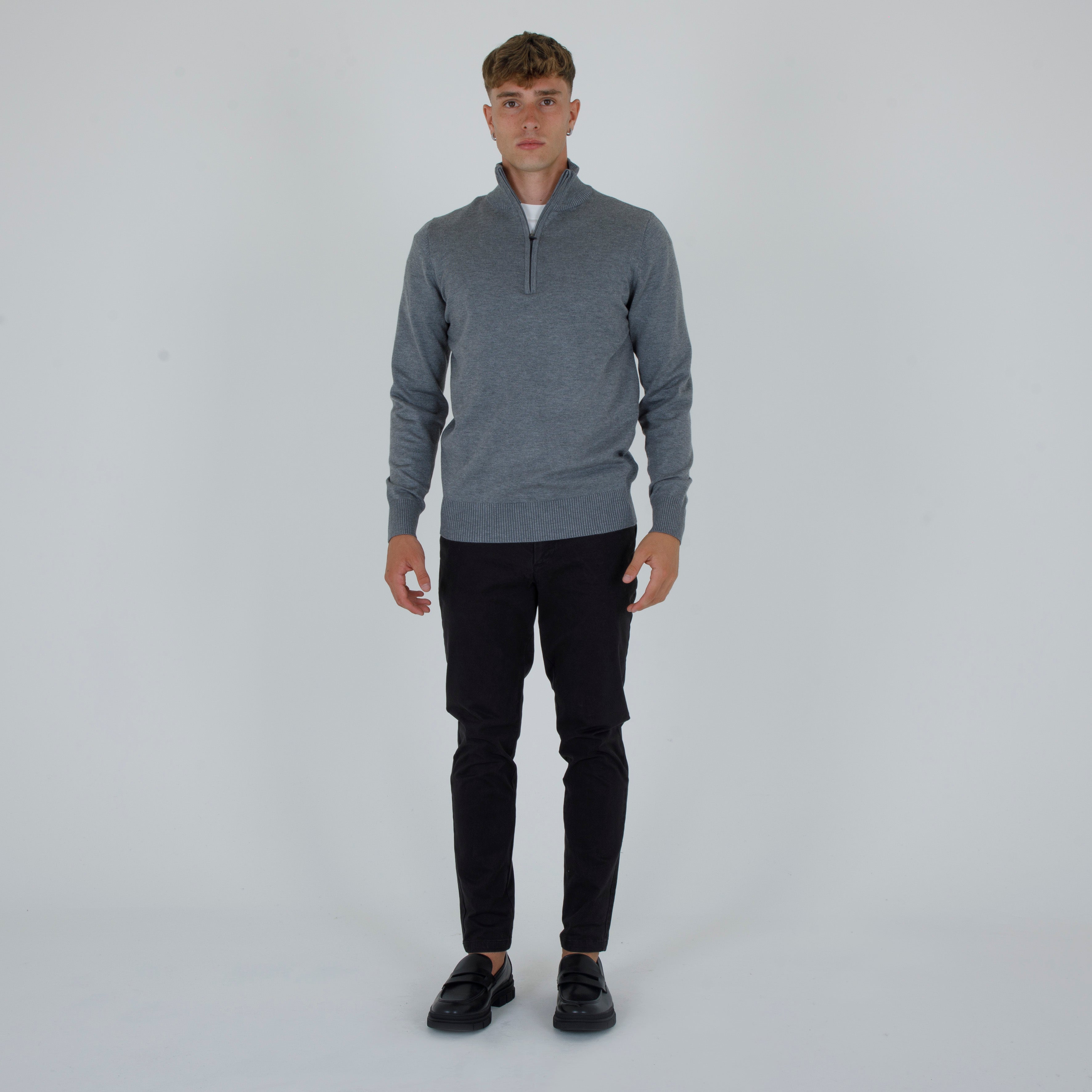 PULL DOPPIO FILO MEZZA ZIP-11436