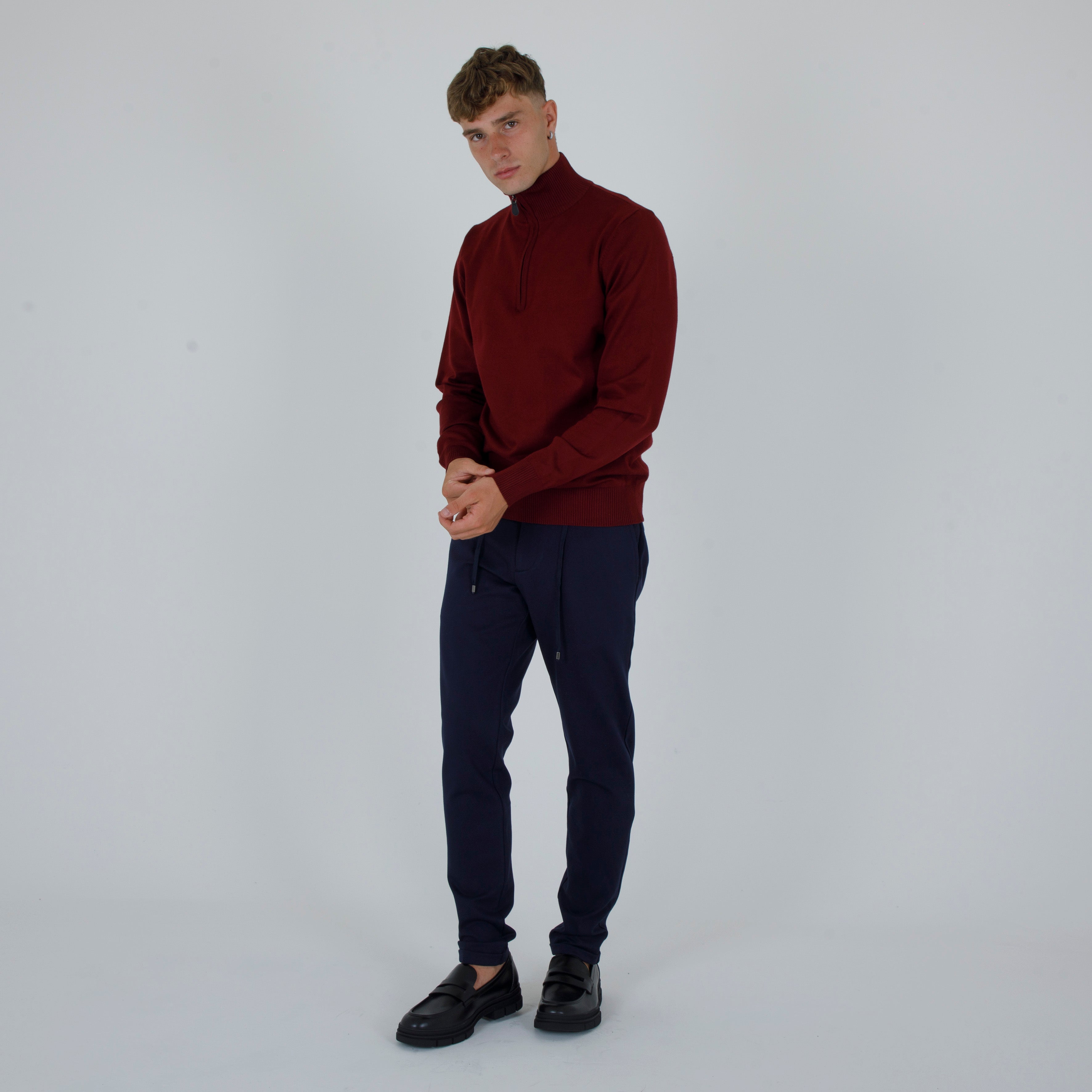 PULL DOPPIO FILO MEZZA ZIP-11436