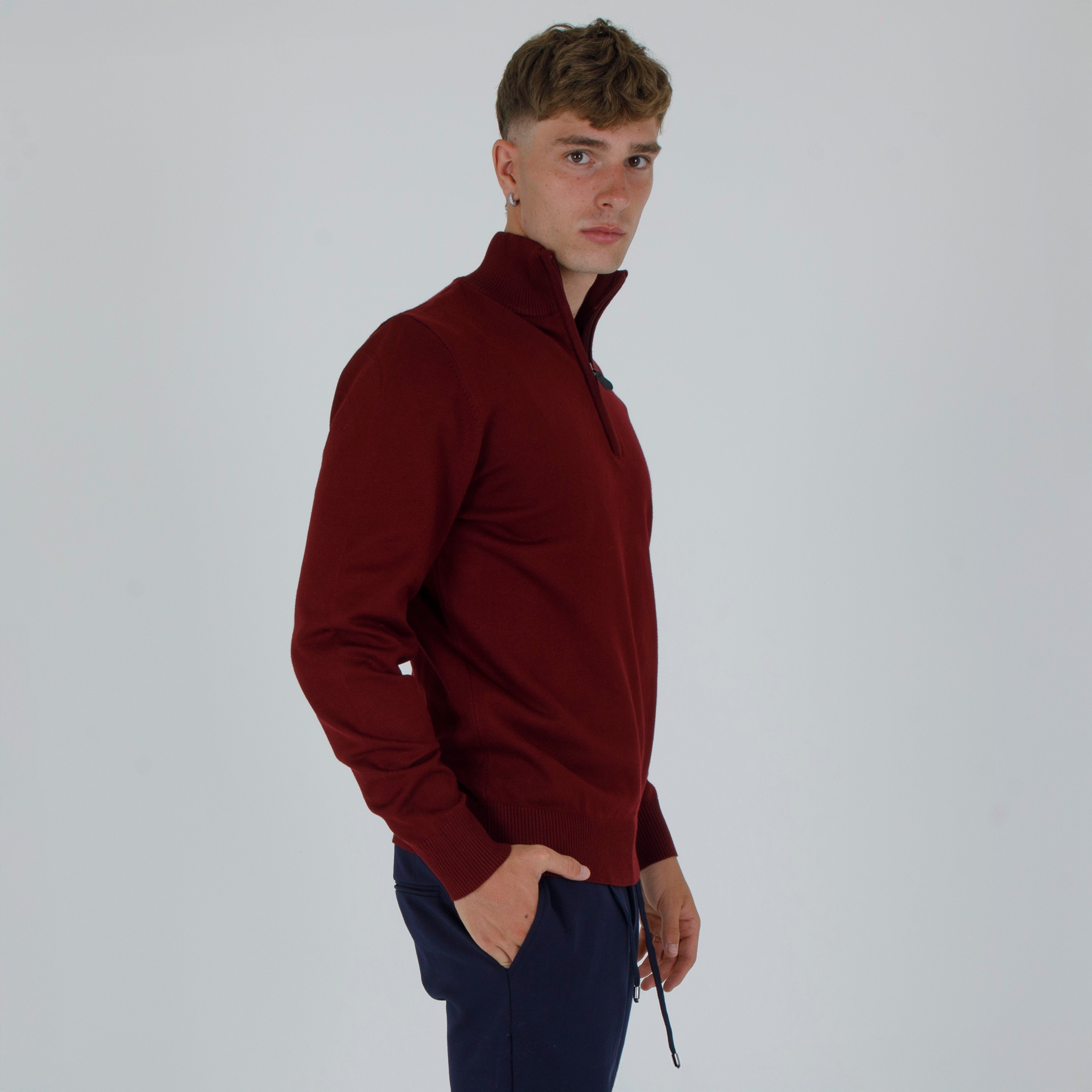 PULL DOPPIO FILO MEZZA ZIP-11436