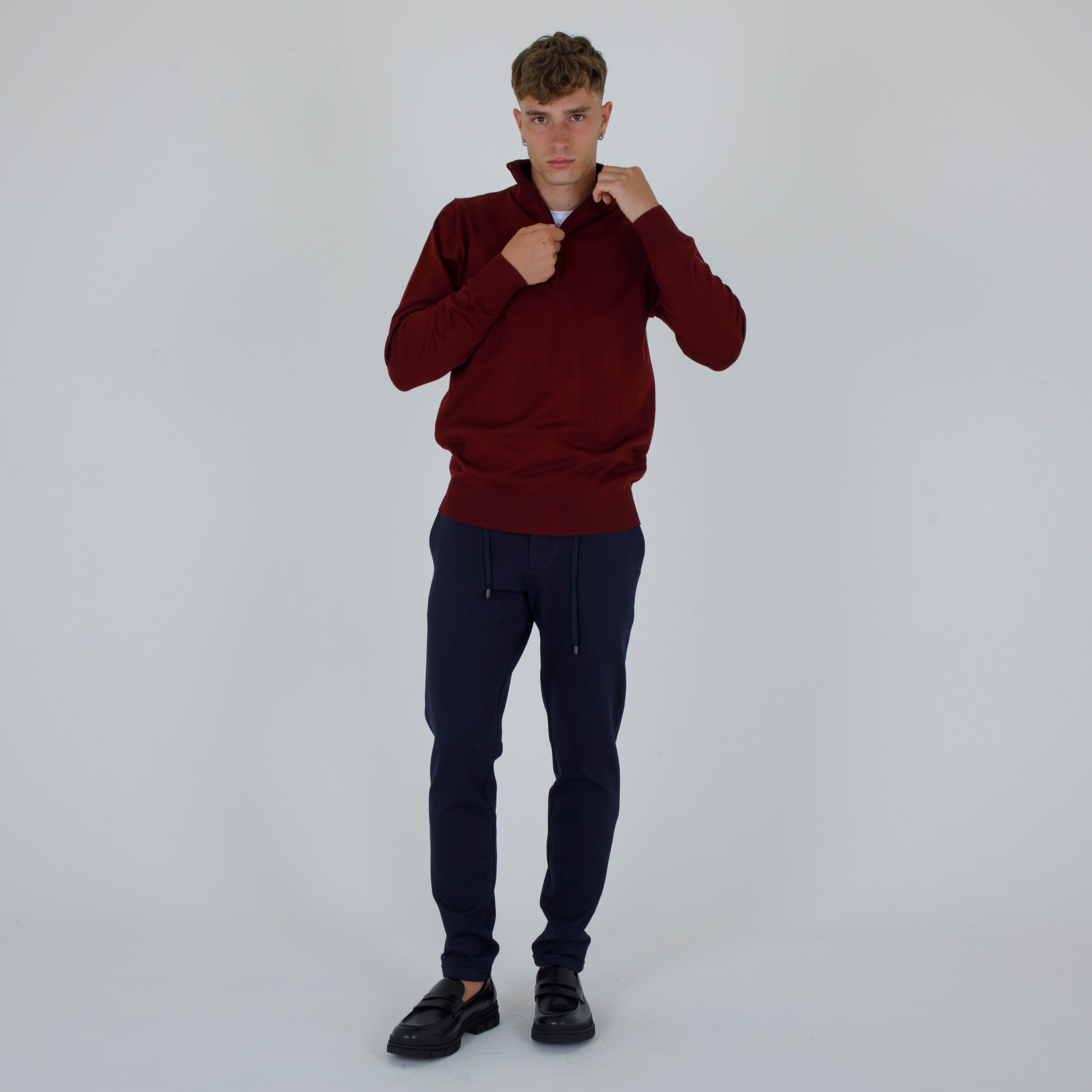 PULL DOPPIO FILO MEZZA ZIP-11436