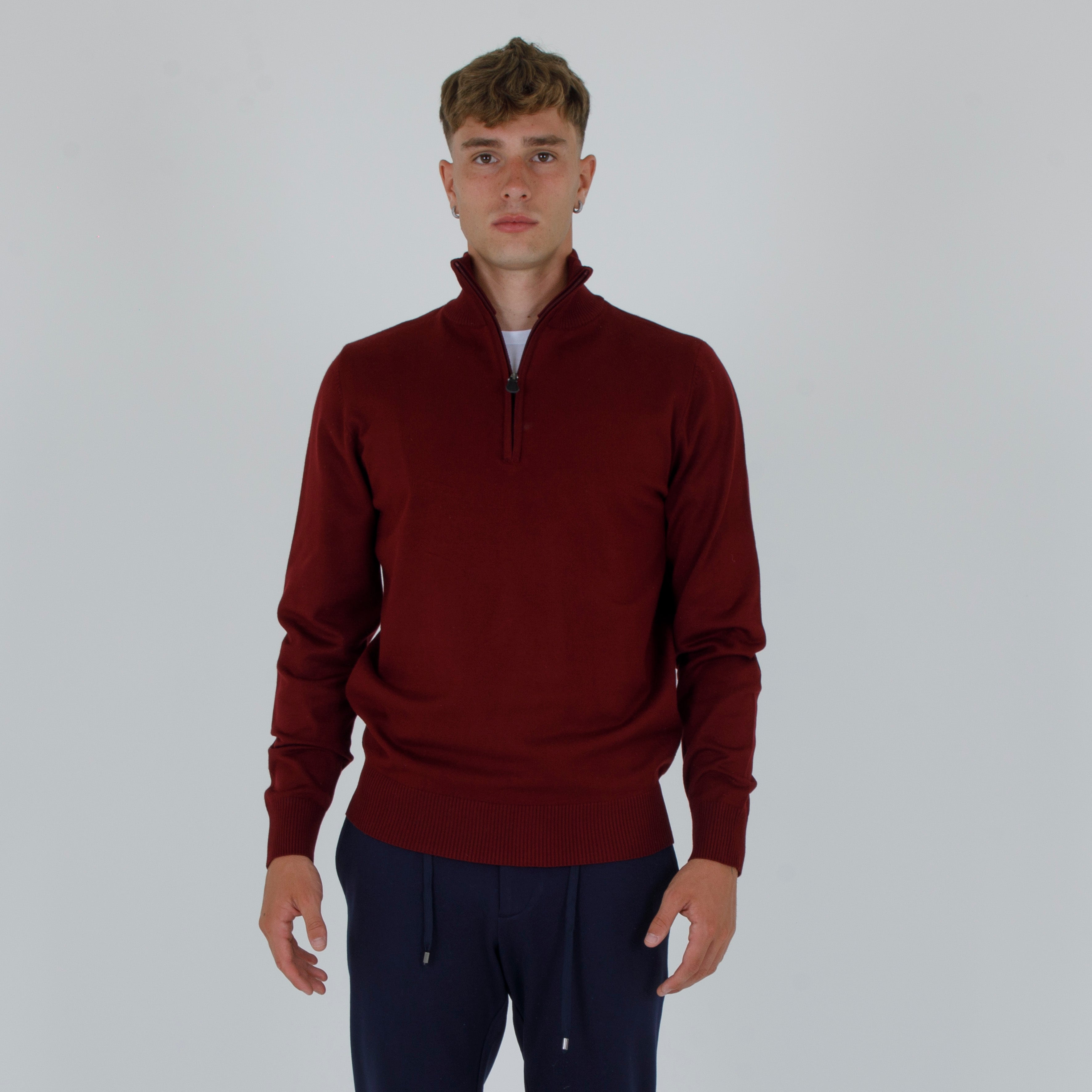 PULL DOPPIO FILO MEZZA ZIP-11436