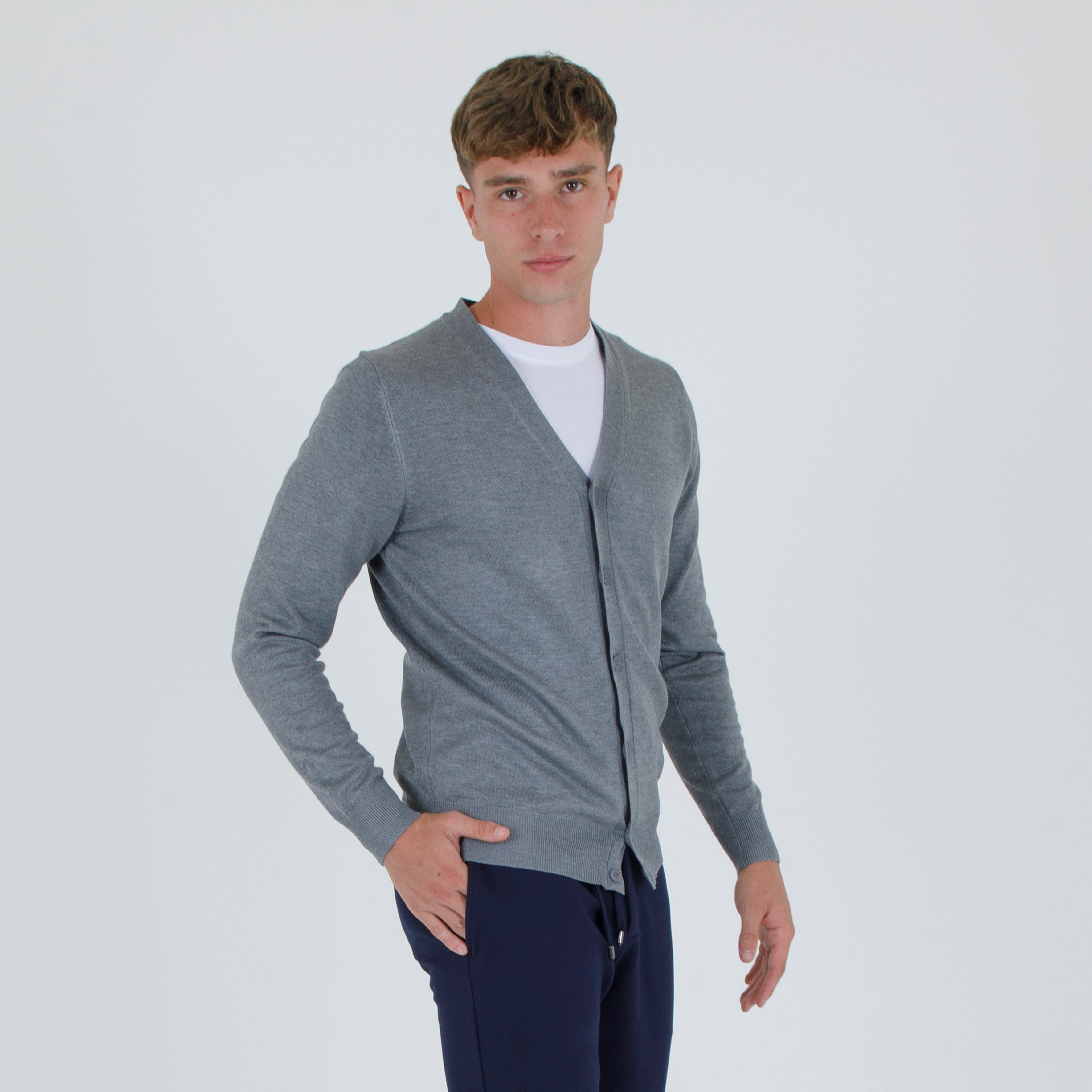 CARDIGAN DOPPIO FILO BOTTONI-11432