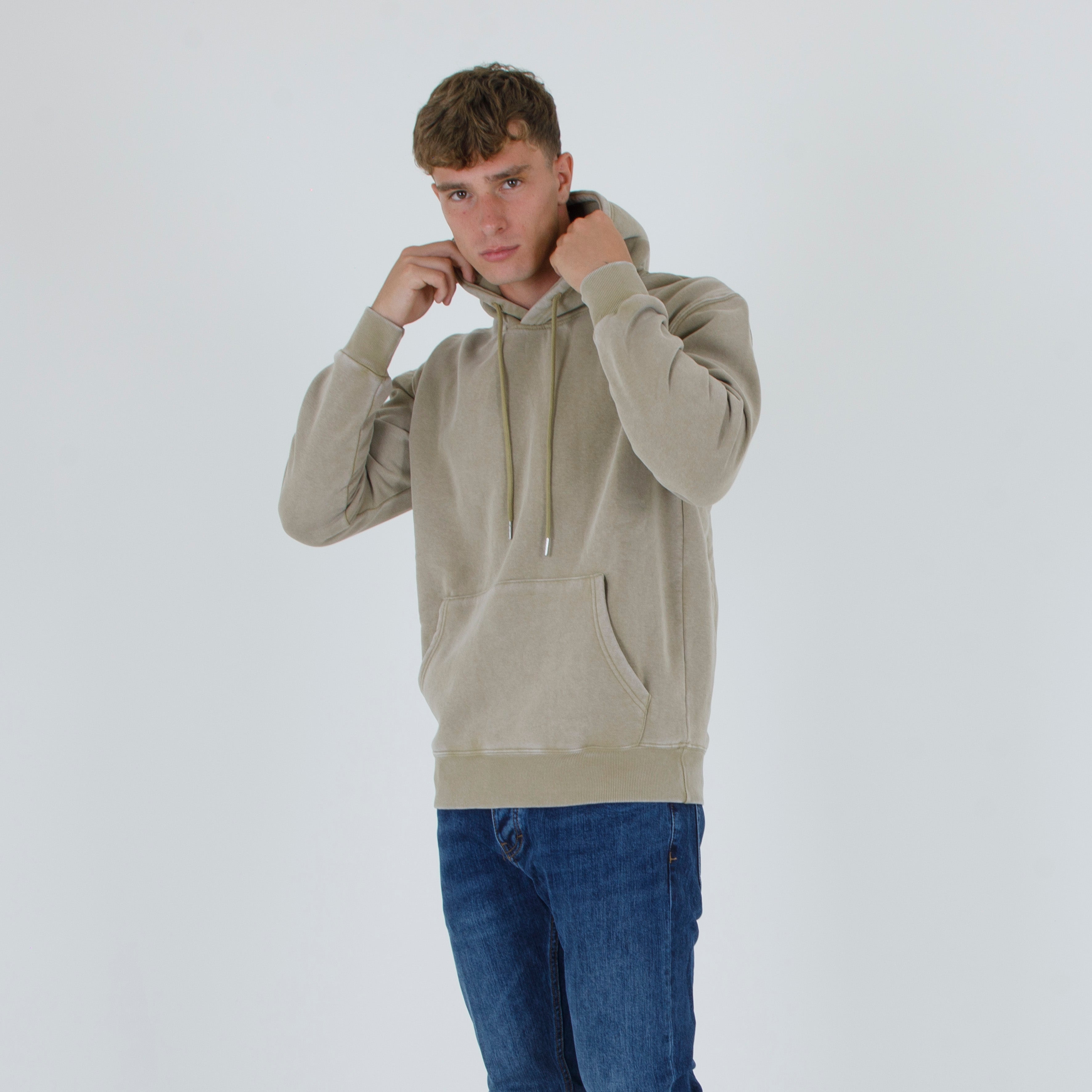 FELPA CAPPUCCIO STONE WASH-11413