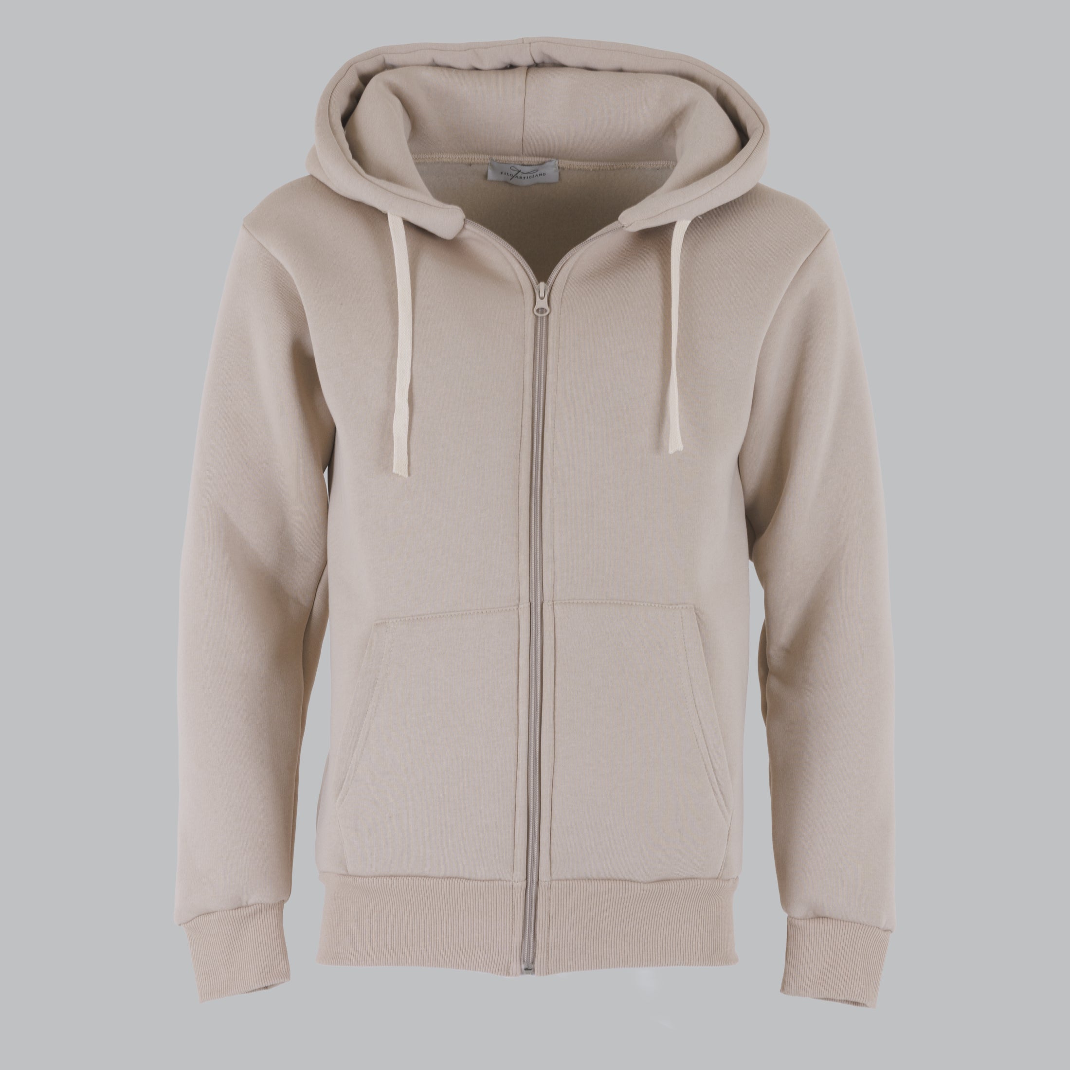 FELPA ZIP POLICOT CAPPUCCIO BASIC-11599