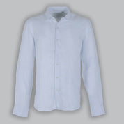 CAMICIA LINO COLLO FRANCESE-11551|Colore:Bianco