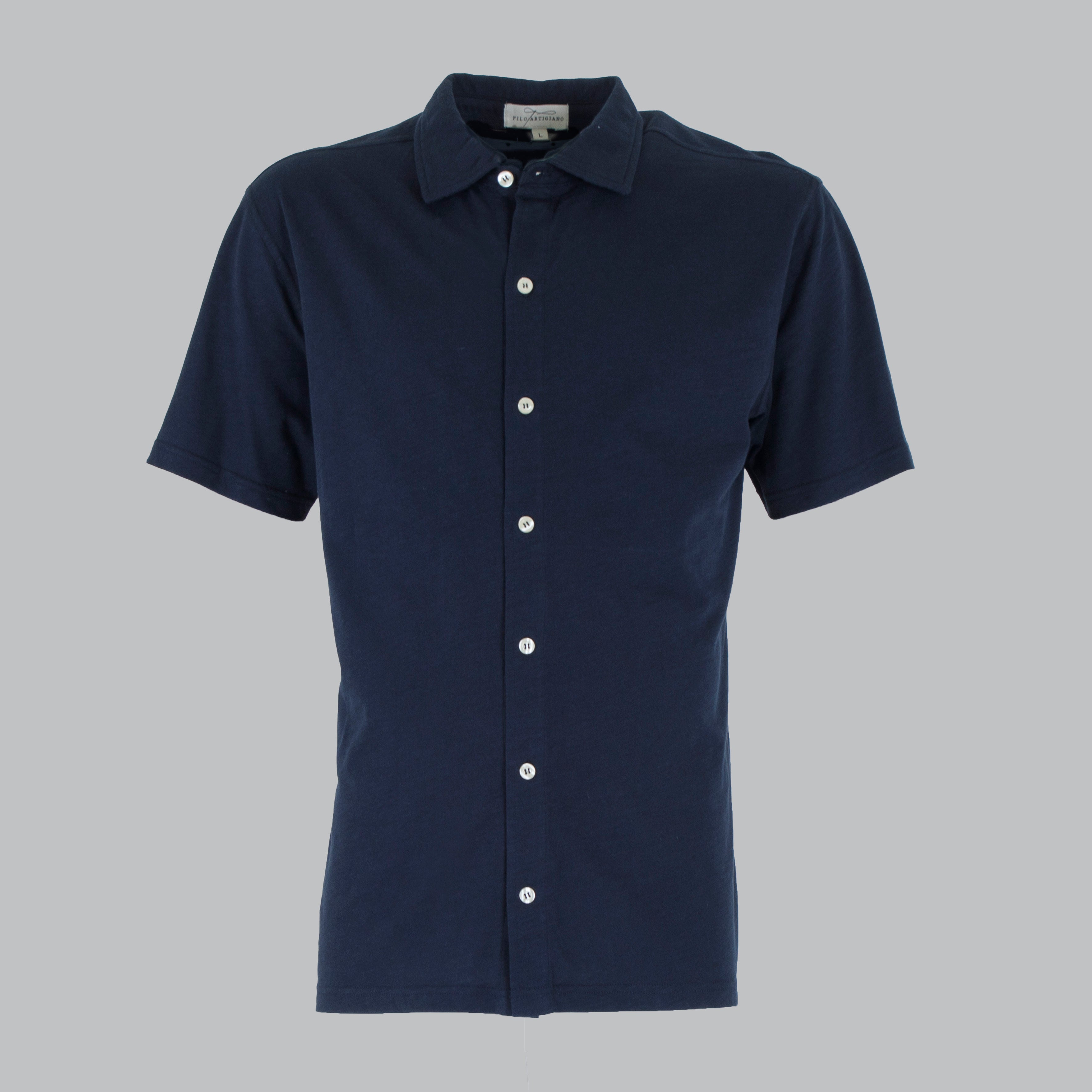 POLO CAMICIA FIAMMATA-11543|Colore:Blu