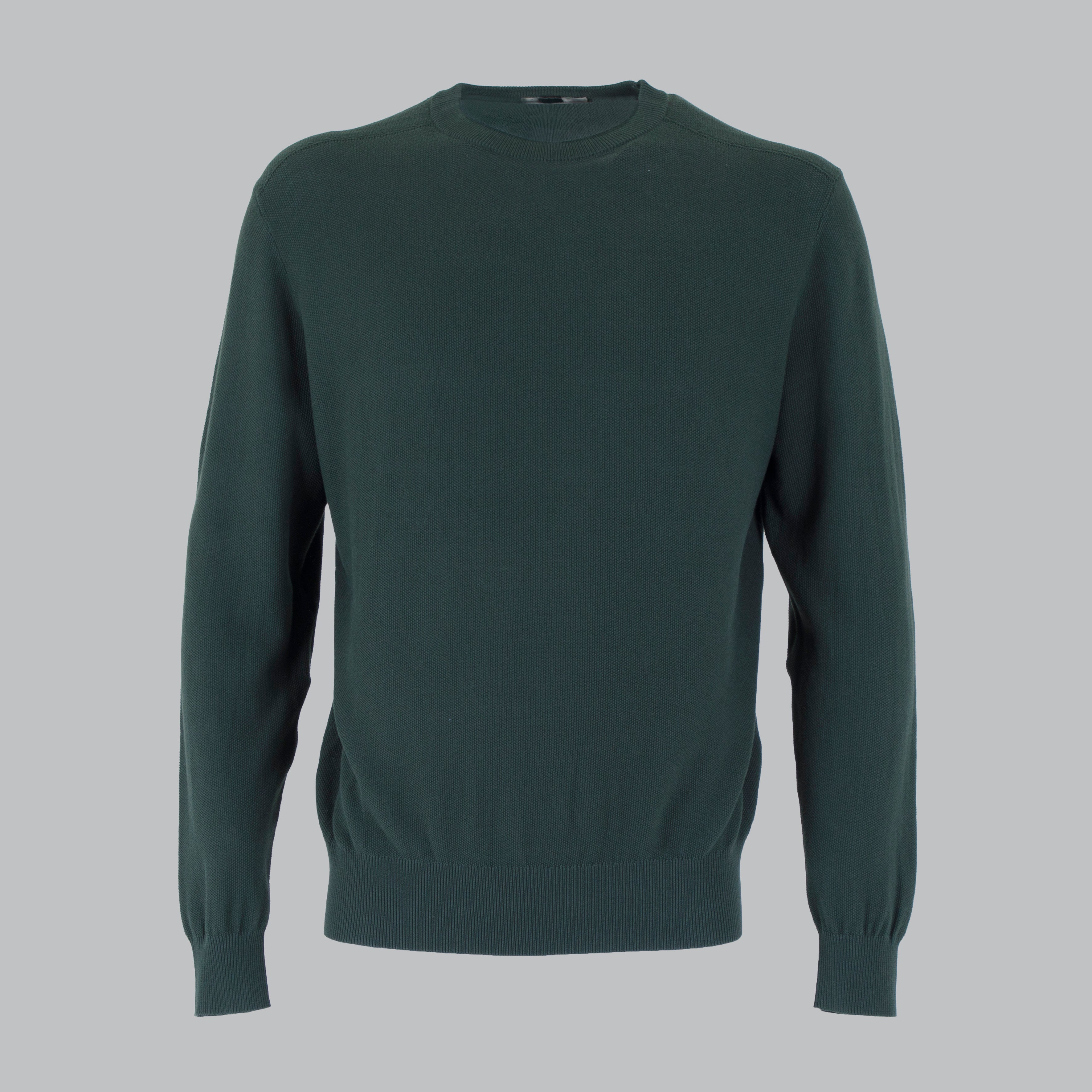 MAGLIA NIDO D'APE COTONE-11524|Colore:Verde
