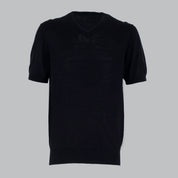 MAGLIA SCOLLO A V MISTO LINO-11539