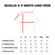 MAGLIA SCOLLO A V MISTO LINO-11539