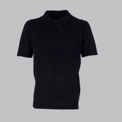 POLO MISTO LINO-11537|Colore:Nero