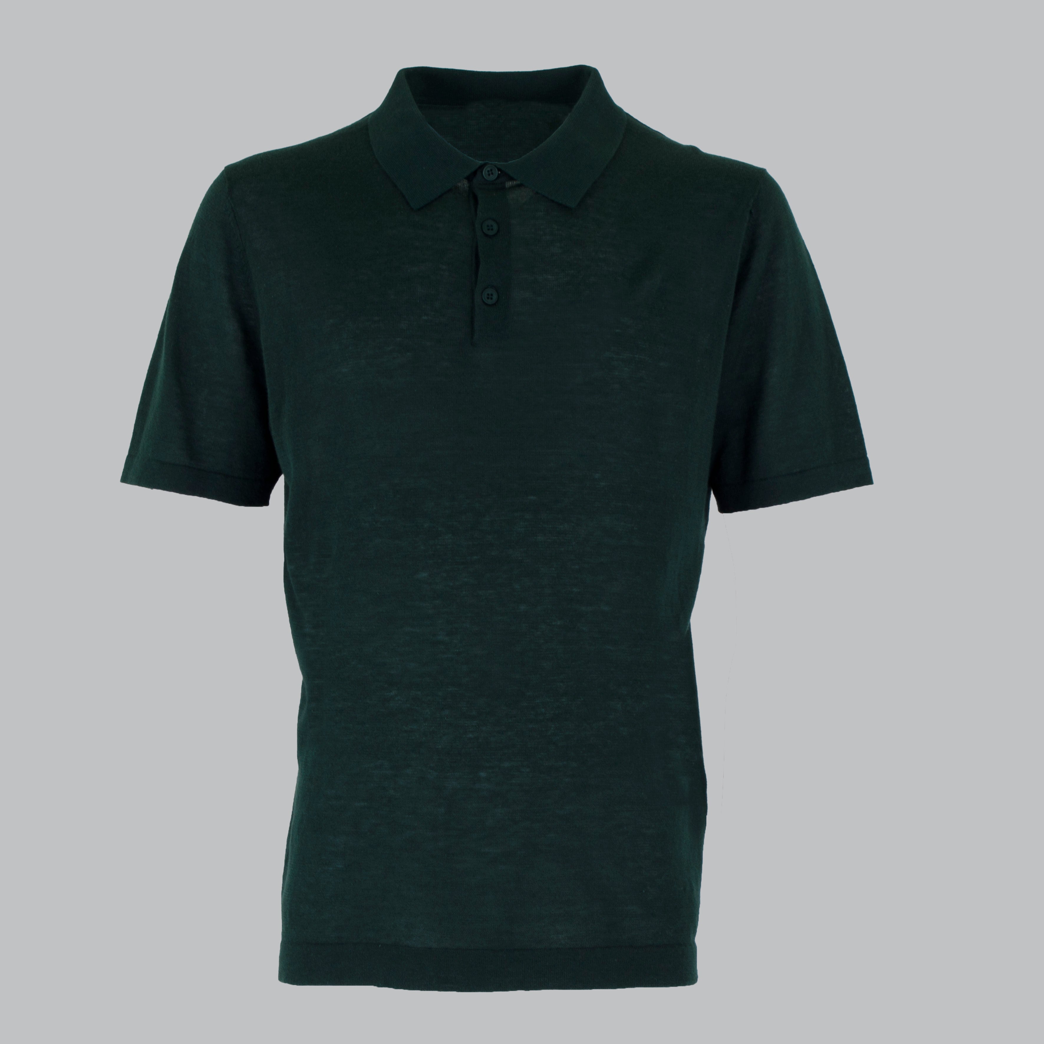POLO MISTO LINO-11537|Colore:Verde
