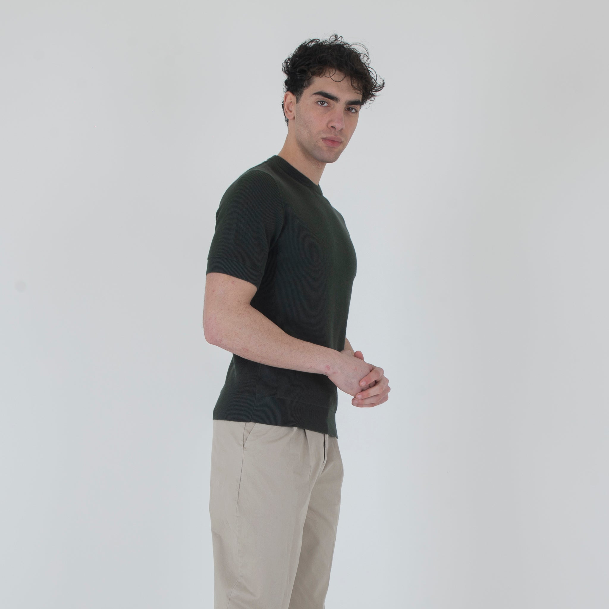 MAGLIA PIQUET MEZZA MANICA-11527|Colore:Verde