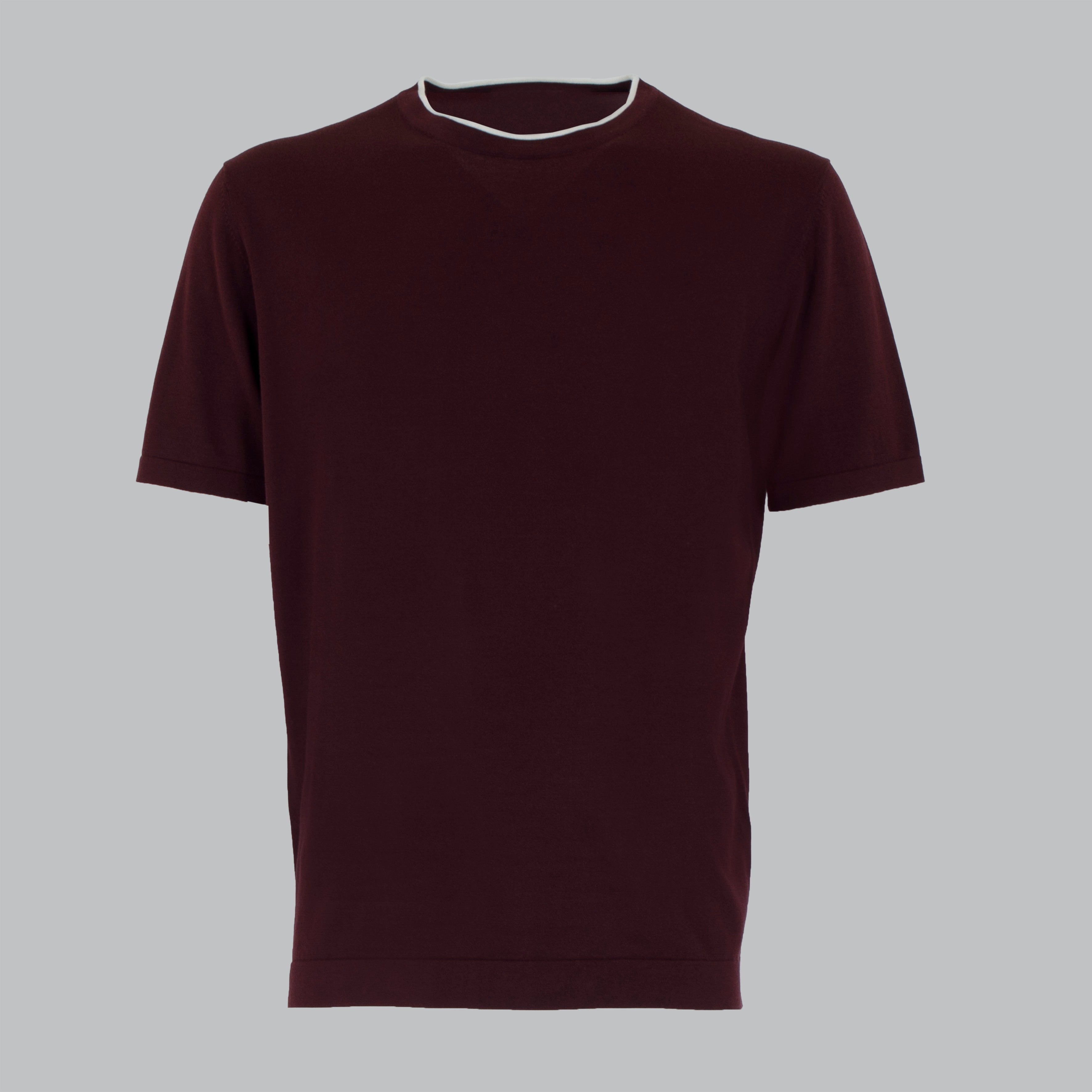 G/COLLO CREPE CON BORDINO-11531|Colore:Bordeaux