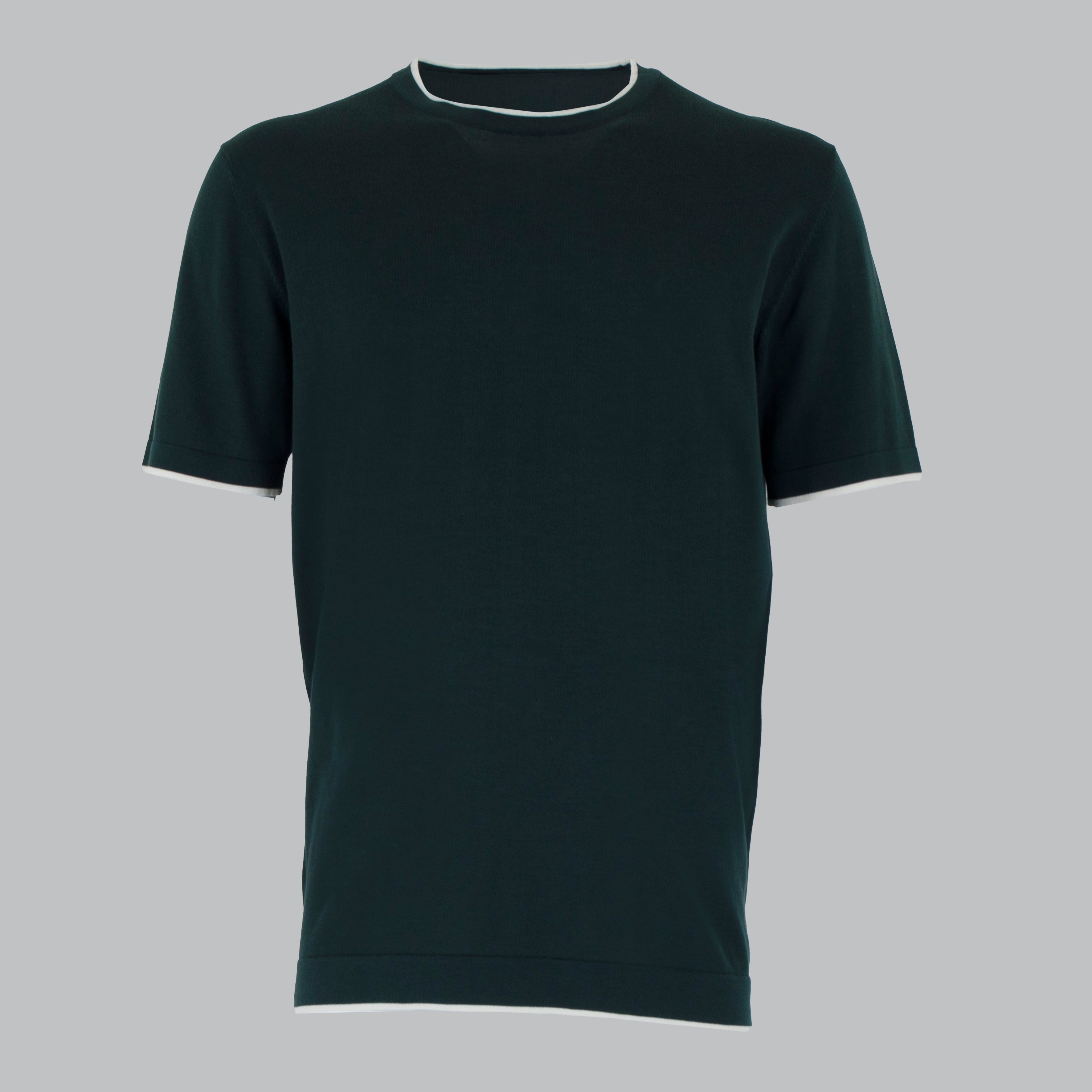 G/COLLO CREPE CON BORDINO-11531|Colore:Verde