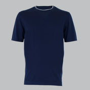 G/COLLO CREPE CON BORDINO-11531|Colore:Blu